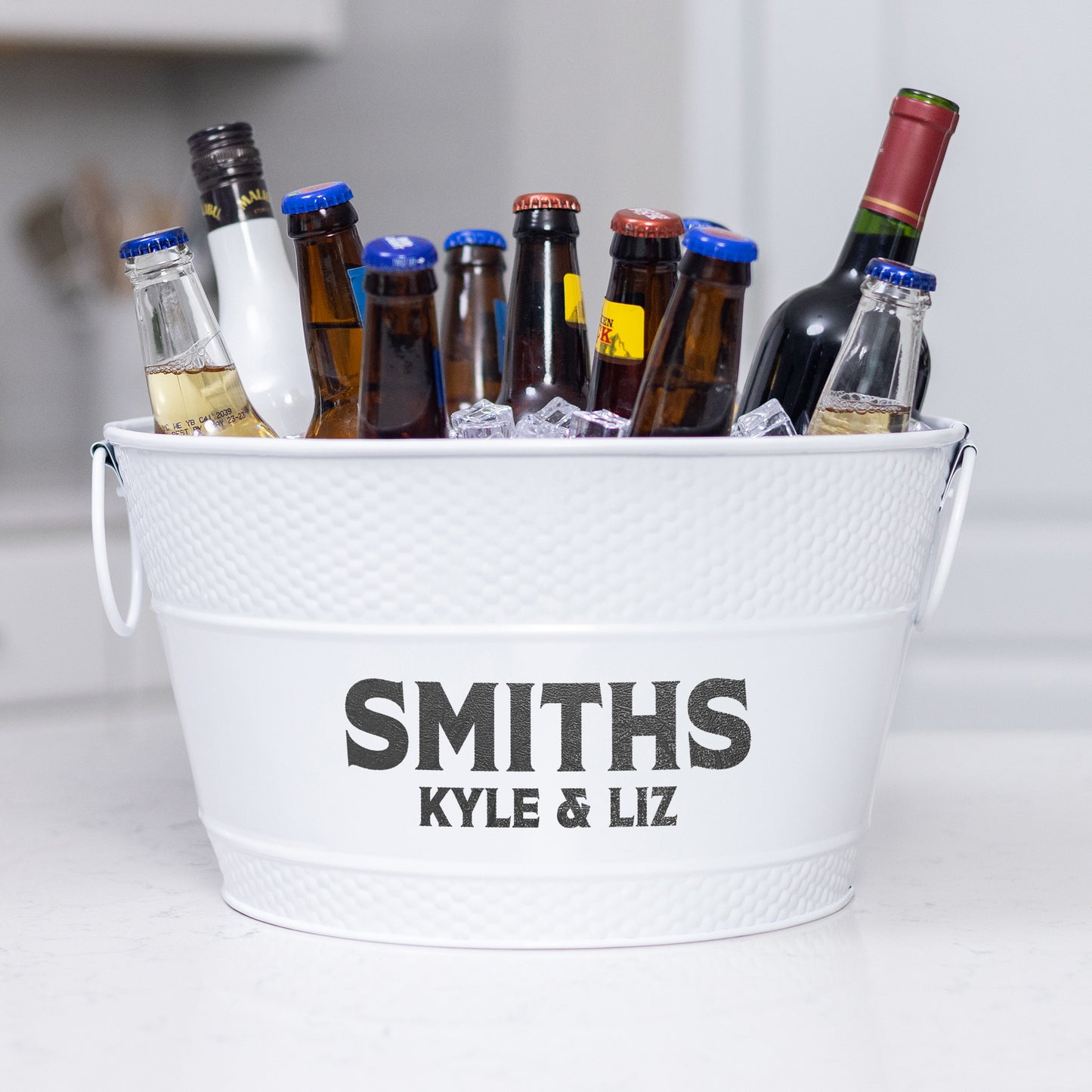 Personalized Beer Bucket Large in White - Old Tavern