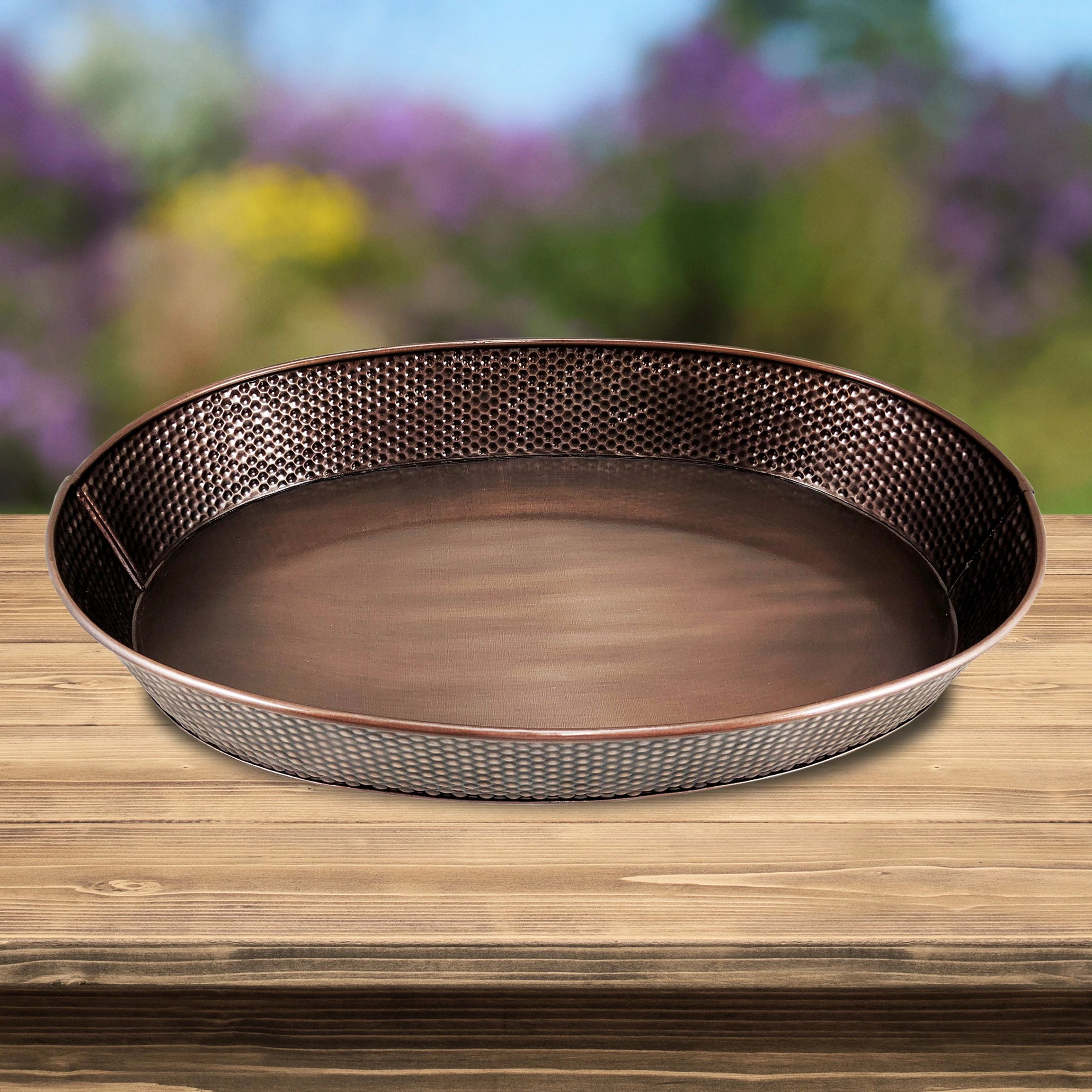 Copper coffee table shop tray