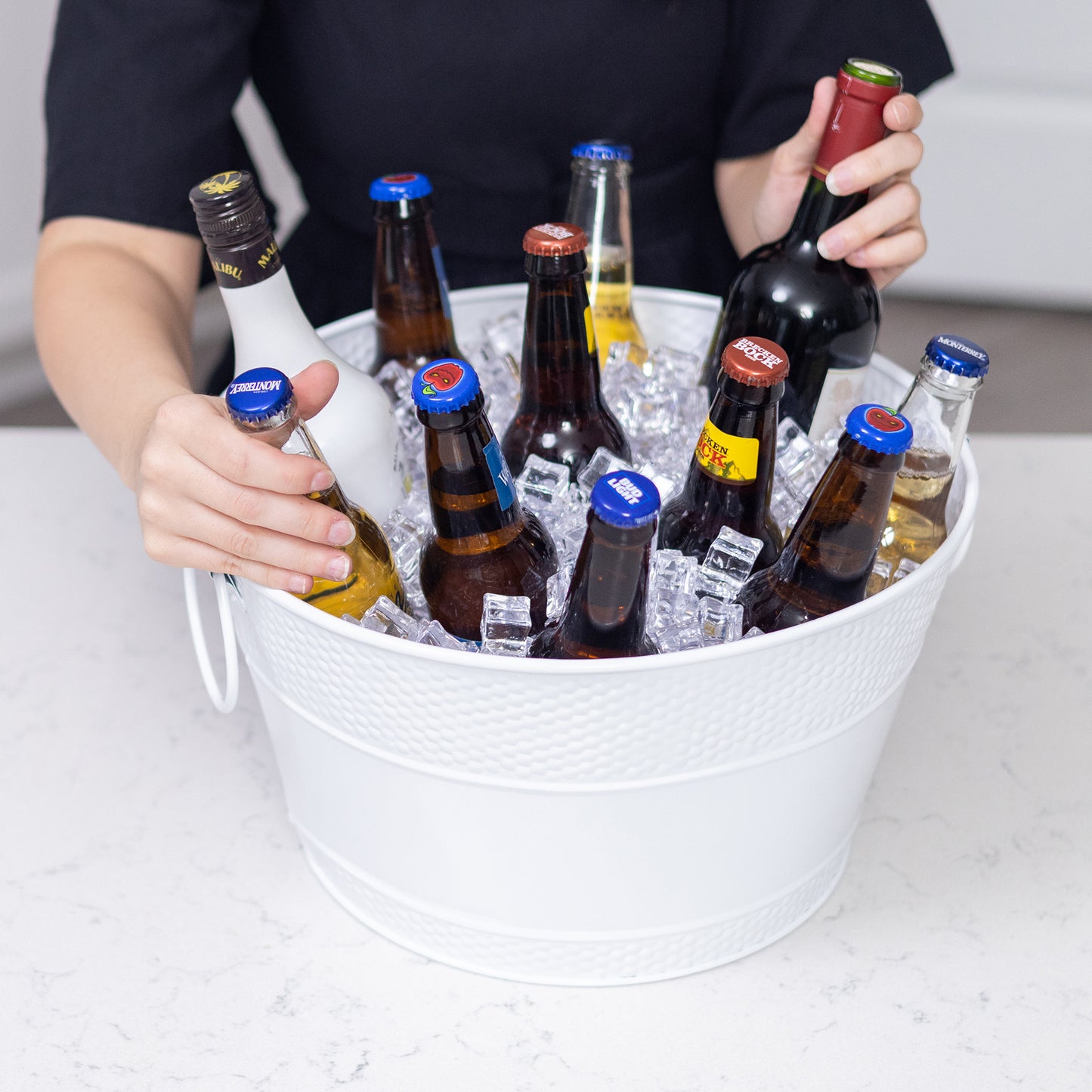 Personalized Beer Bucket Large in White - Old Tavern