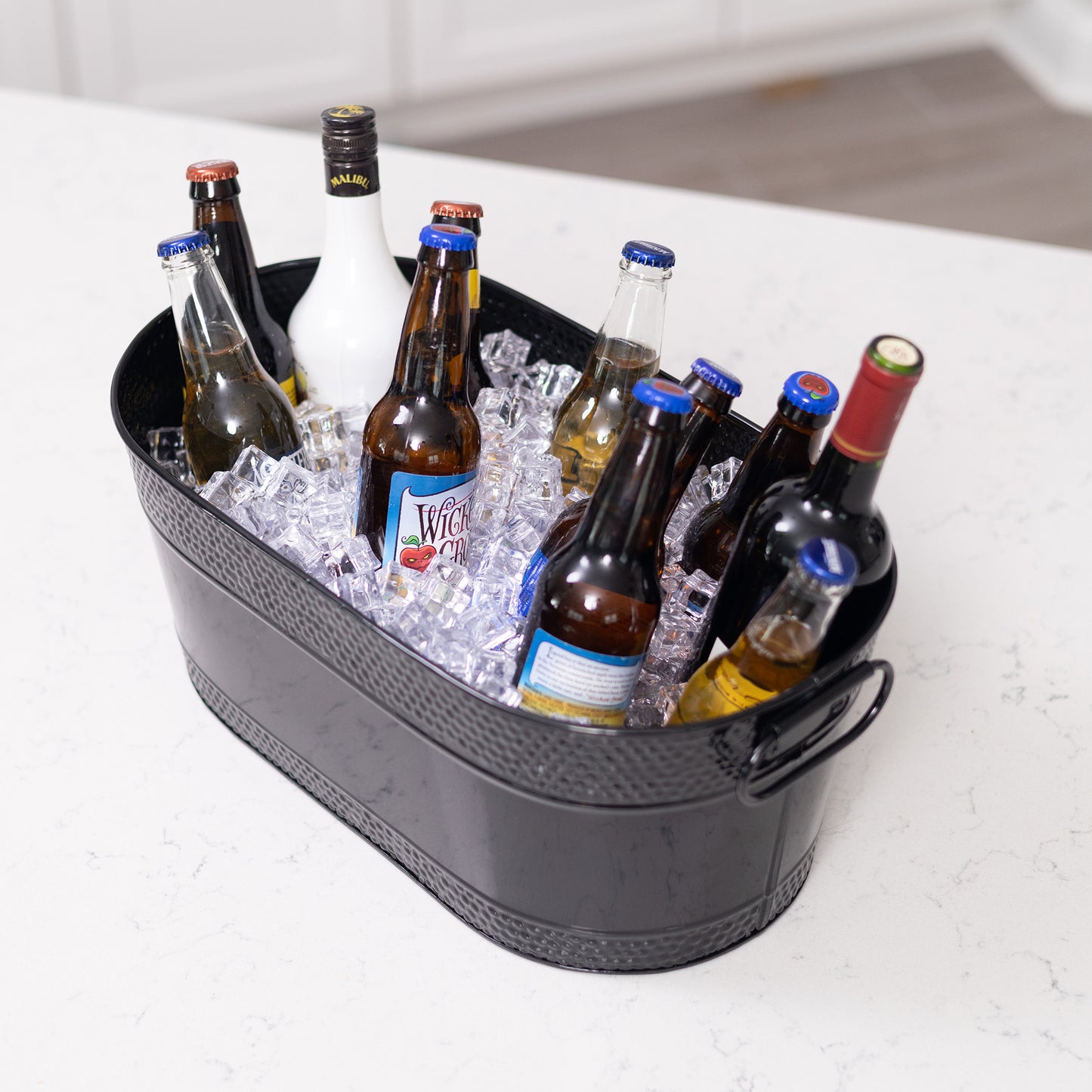 Personalized Black Party Bucket and Wine Chiller - Colt