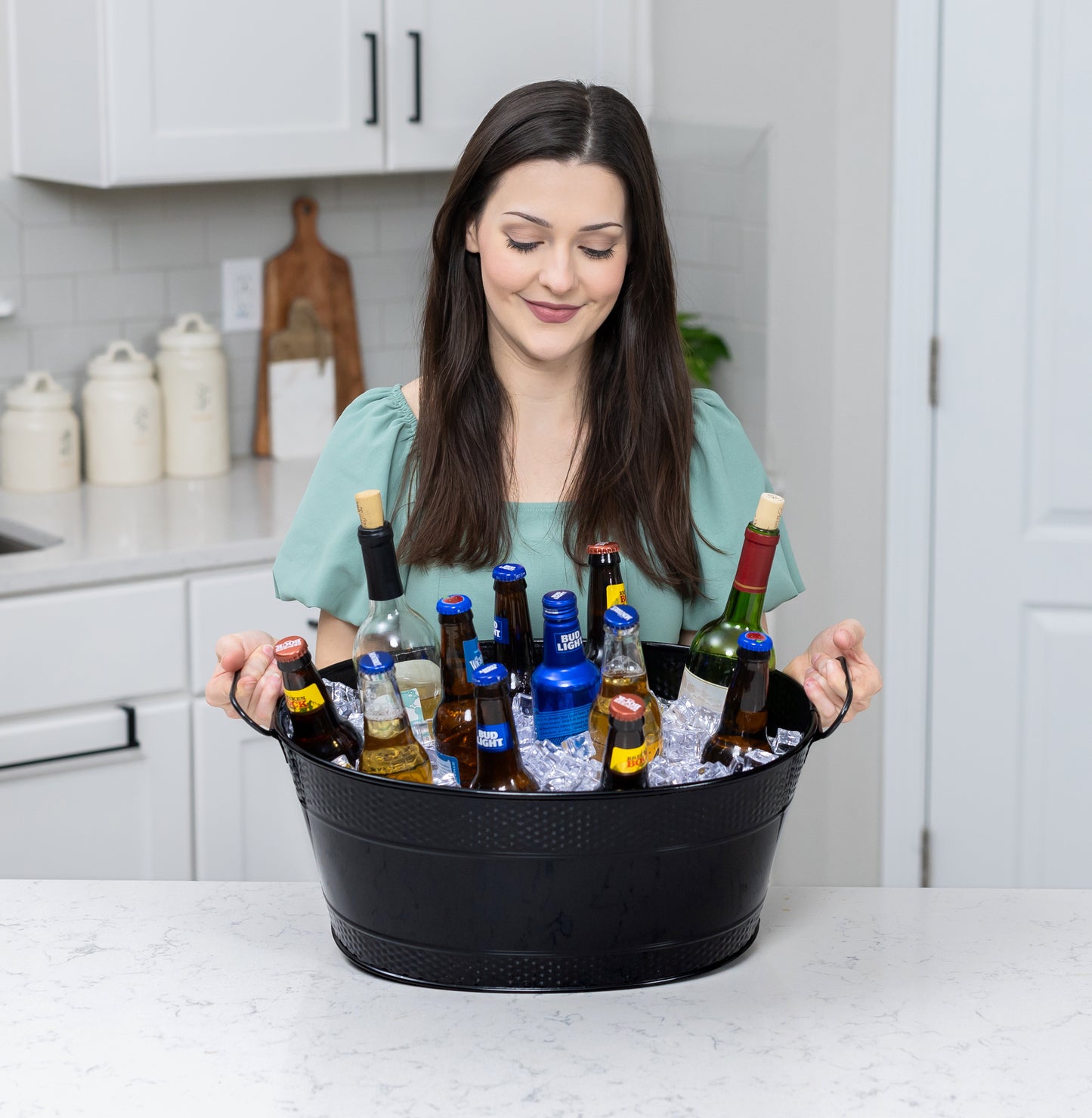 Personalized Black Party Bucket and Wine Chiller - Colt