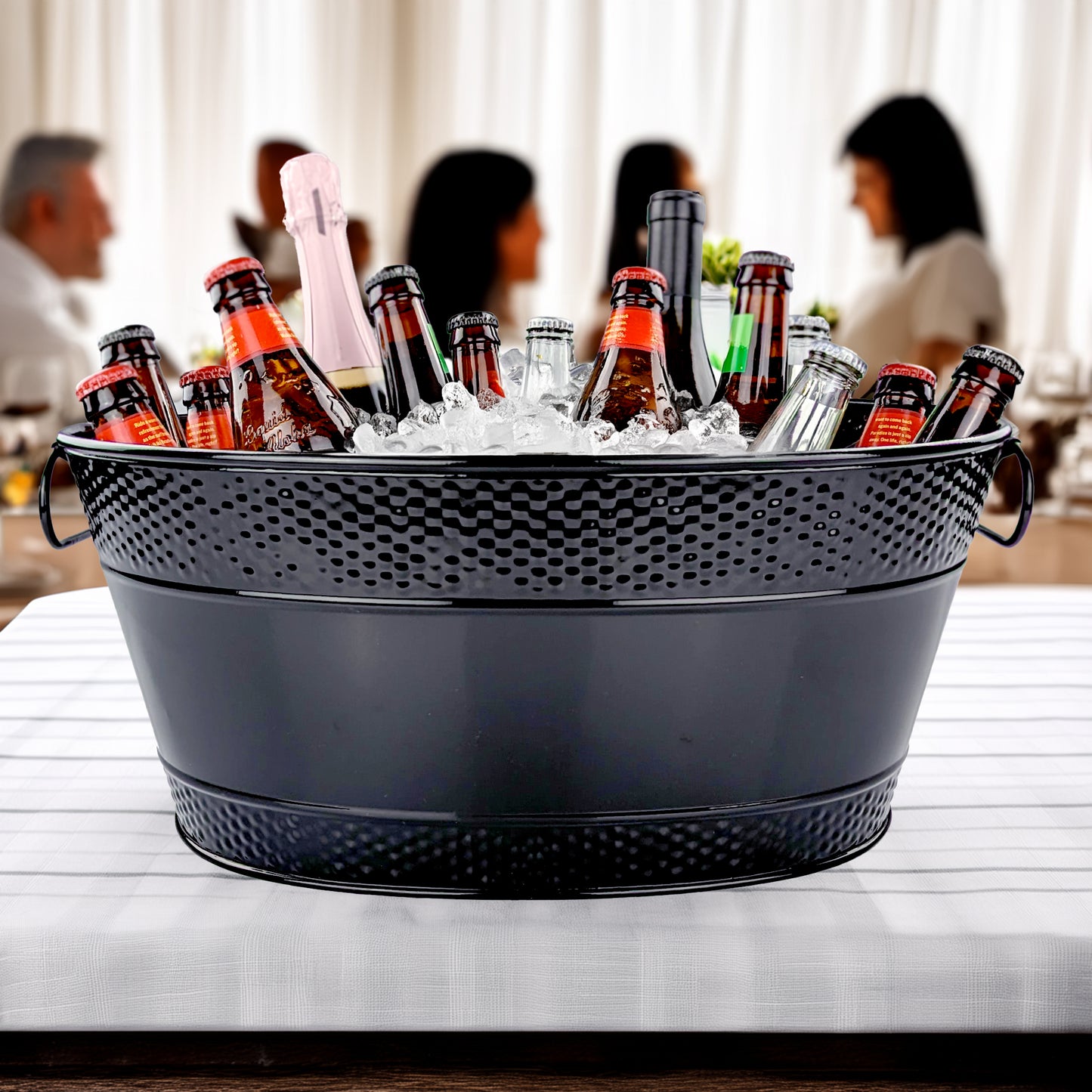 Personalized Black Party Bucket and Wine Chiller - Colt