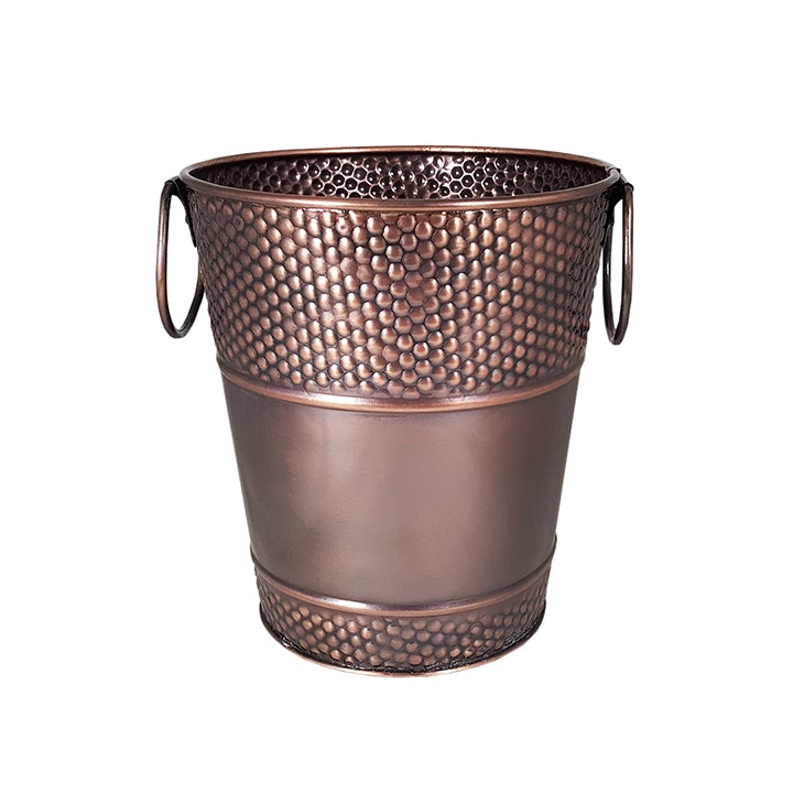 Metal wine bucket to chill wine or champagne.  Use for parties or give as a customized gift.  Include a custom name, initial, or monogram and gift to special family or friends.