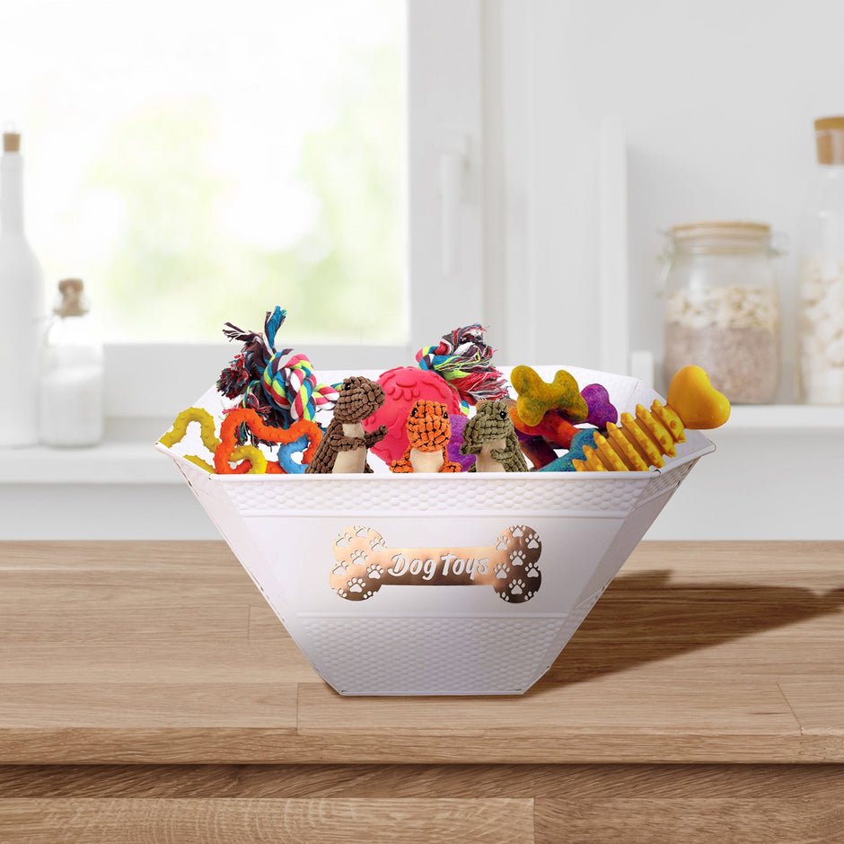 Long Lasting Dog Toy Bin or Basket to Store Pet Toys ChilledDesigns