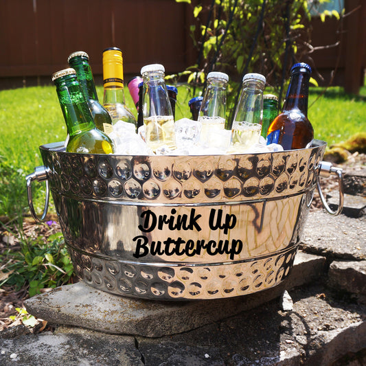 Party tub insulated and double walled to chill wine, beer, drinks for a party.  100% leak proof.  NO LEAKING.  Great for use in the kitchen, bar, dining room, or on the patio.  Serve your party guests when celebrating weddings, anniversaries, birthdays or the holidays.