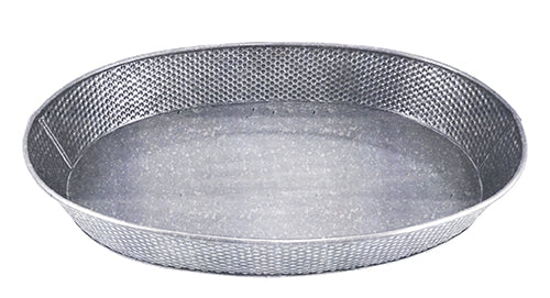 Serving Tray Hammered in Galvanized Silver - Kingston